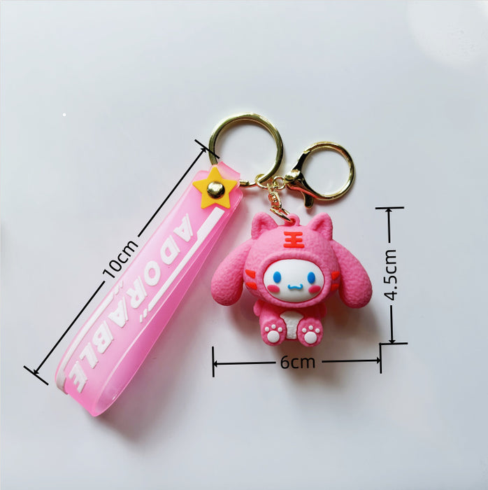 Wholesale PVC Christmas Snowman Cartoon Doll Keychain JDC-KC-WuYi084