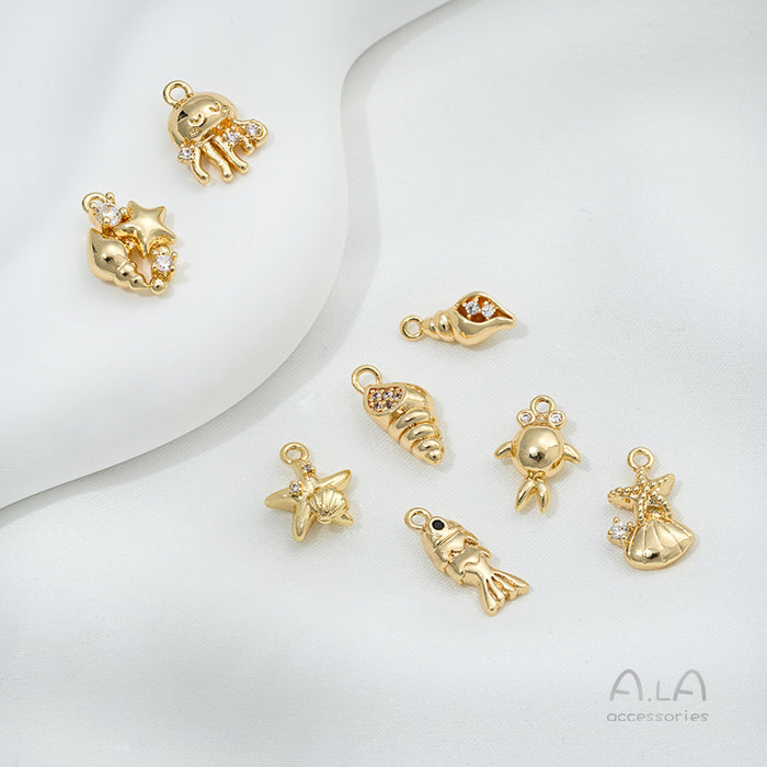 Wholesale Gold pendant, handmade bracelet, ear jewelry, pendant accessories