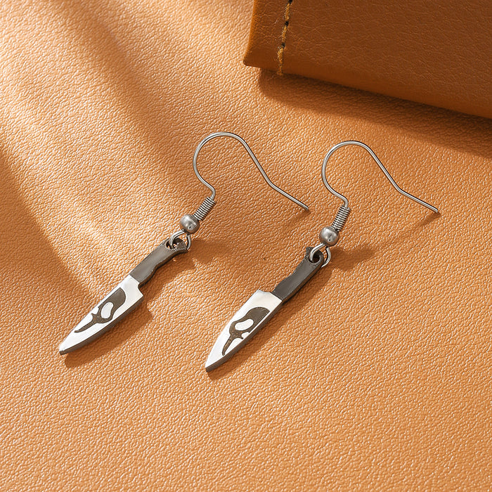 Wholesale Funny little devil mysterious skull titanium steel earrings personality stainless steel earrings