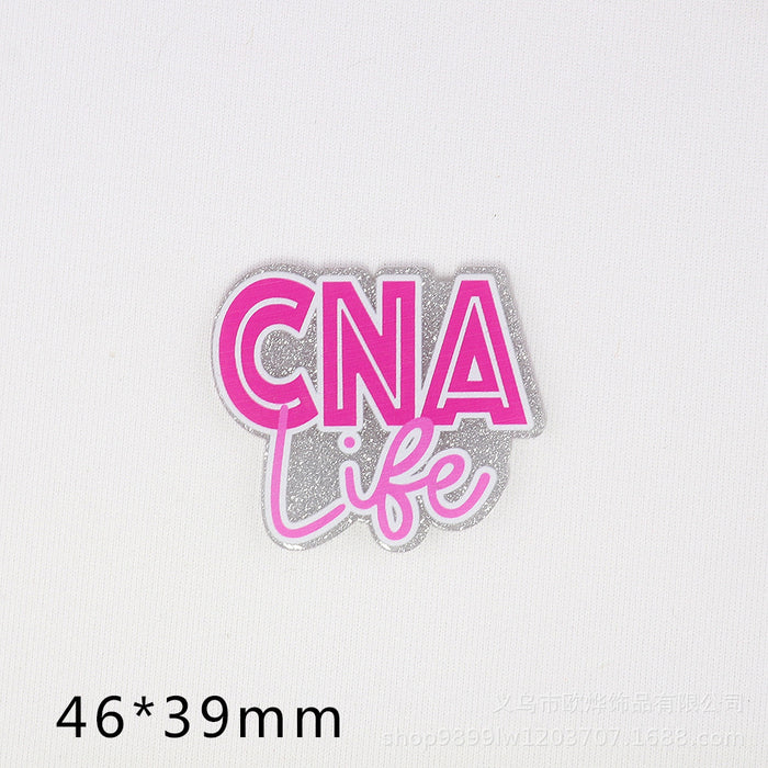 Wholesale Cartoon Letter Beverage Acrylic Pin DIY Patch Accessories JDC-FK-OuYie006