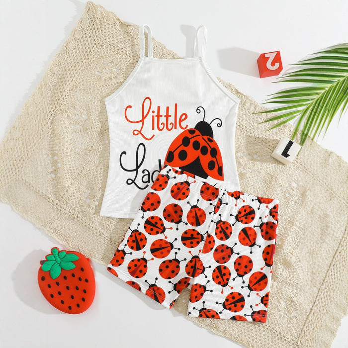 Wholesale Lace short sleeved letter pants bow headband 2-piece set