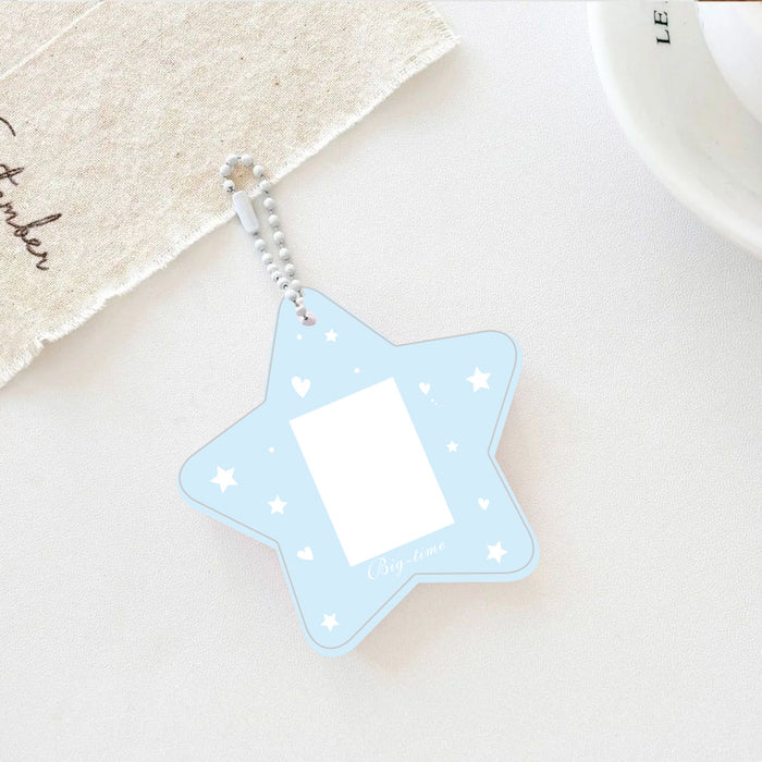 Wholesale Star Hard Card Holder for Students Photo Decoration Key Chain Pendant Card Holder