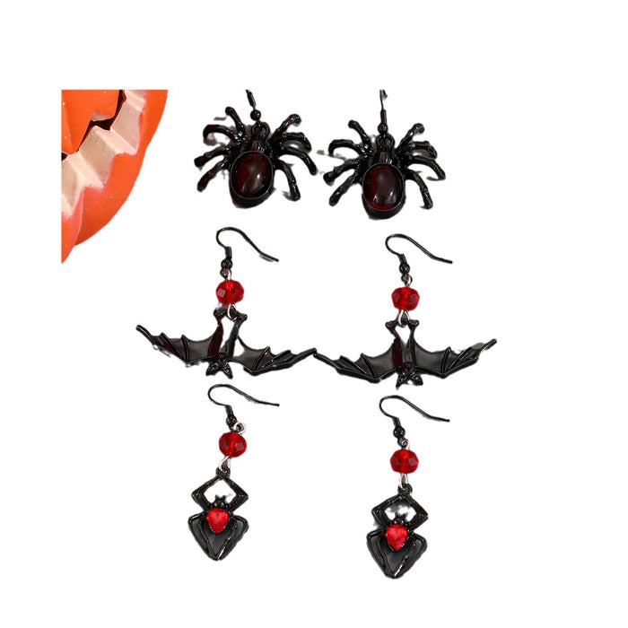 Wholesale Vintage Earrings Female Spider Bat Spider Skull Earrings Halloween Earrings