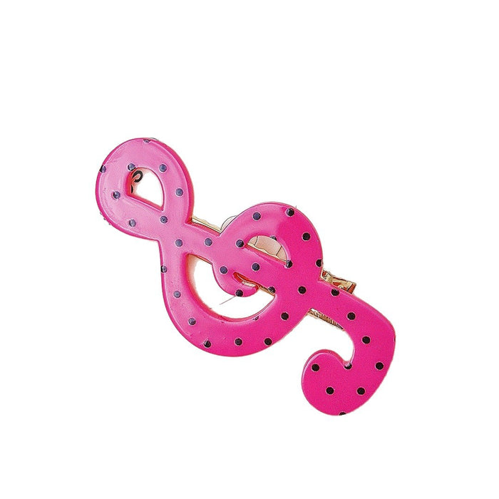 Wholesale Polka dot cartoon musical note acrylic hair clip