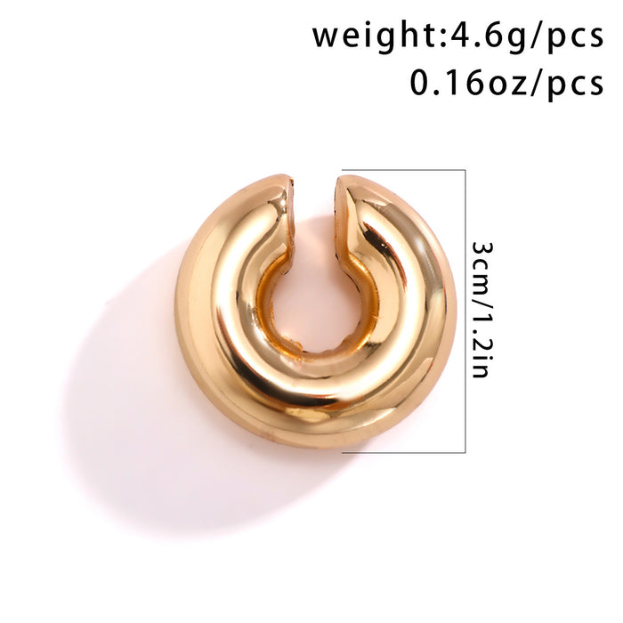 Wholesale Minimalist C-shaped ear hole free colorful single ear bone clip with versatile temperament and smooth opening ear clip