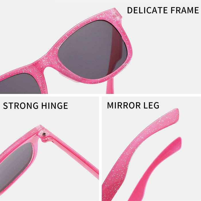 Wholesale New Rainbow Round Frame Thin Glitter Sunshade Sunglasses Trendy Fashion Sunglasses