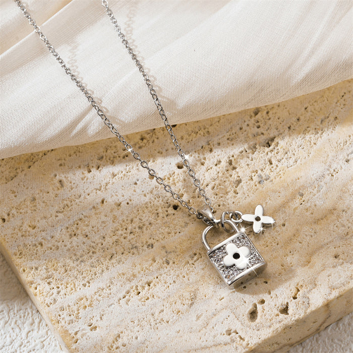 Wholesale Fashionable temperament, titanium steel necklace, niche design, necklace pendant jewelry