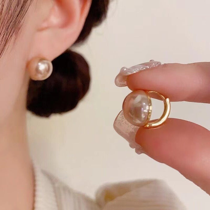 Wholesale Pearl earrings, niche, simple, stylish, fashionable, earrings, light luxury earrings