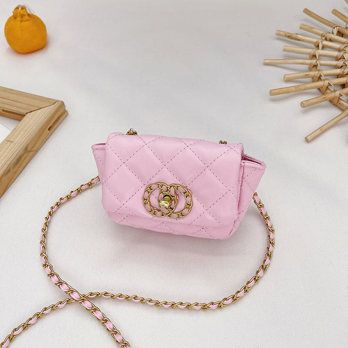 Wholesale PU Style Princess Coin Purse Rhombus Chain Small Square Bag JDC-SD-YuanDuo076