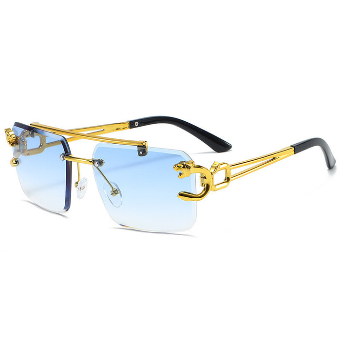 Wholesale New Fashionable Personalized Frameless Sunglasses Trendy Glasses Outdoor Driving Sunglasses