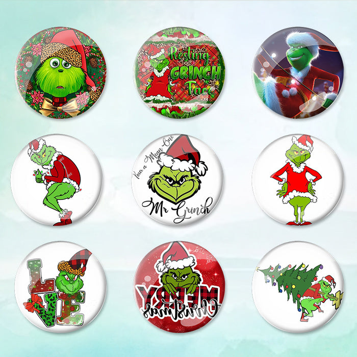 Wholesale Cartoon Christmas Tinplate Brooches JDC-BCH-XiangL001