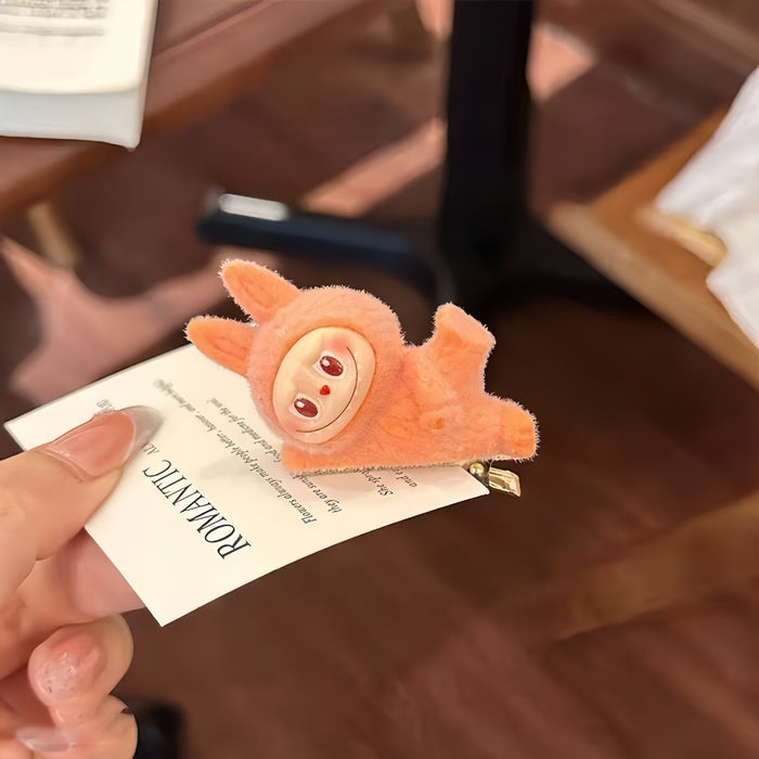 Wholesale Plush side lying fabric accessories, hair clips, cute hair clips, plush toys