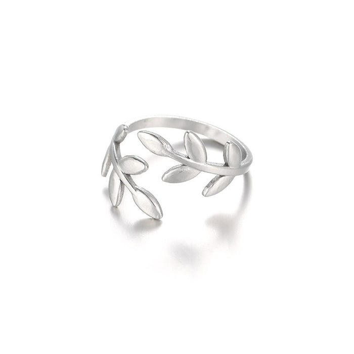 Wholesale Retro Geometric Irregular Textured Stainless Steel Ring