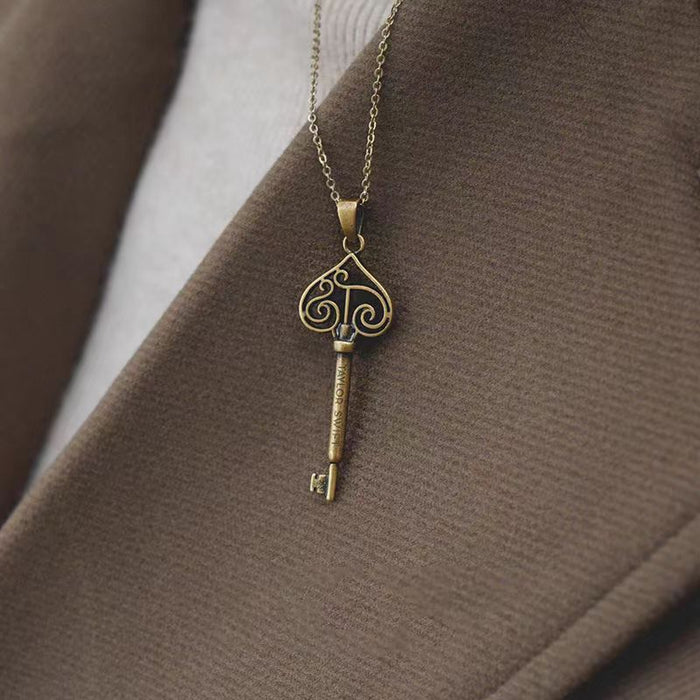 Wholesale Hollow Out Key Copper Necklace JDC-NE-ZF002