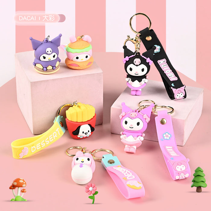 Wholesale Cartoon Cute PVC Soft Keychain Pendant Fashion Accessory Gift MOQ≥10