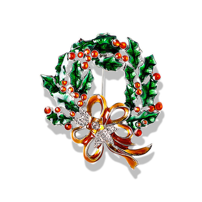 Wholesale Christmas series brooch cartoon snowman brooch pin holiday gift clothing accessories Christmas decoration