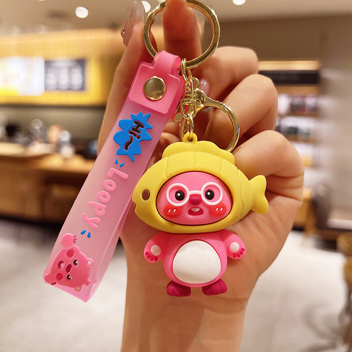 Wholesale Cartoon Doll Silicone Keychain JDC-KC-JuJi007