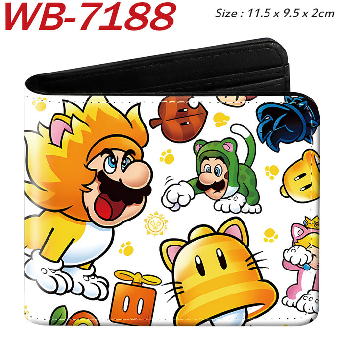 Wholesale Anime Cartoon Print PU Leather Bi Fold Wallet Street Fashion Unisex Student Wallets Waterproof Full Color Design Fashion Accessory Resale