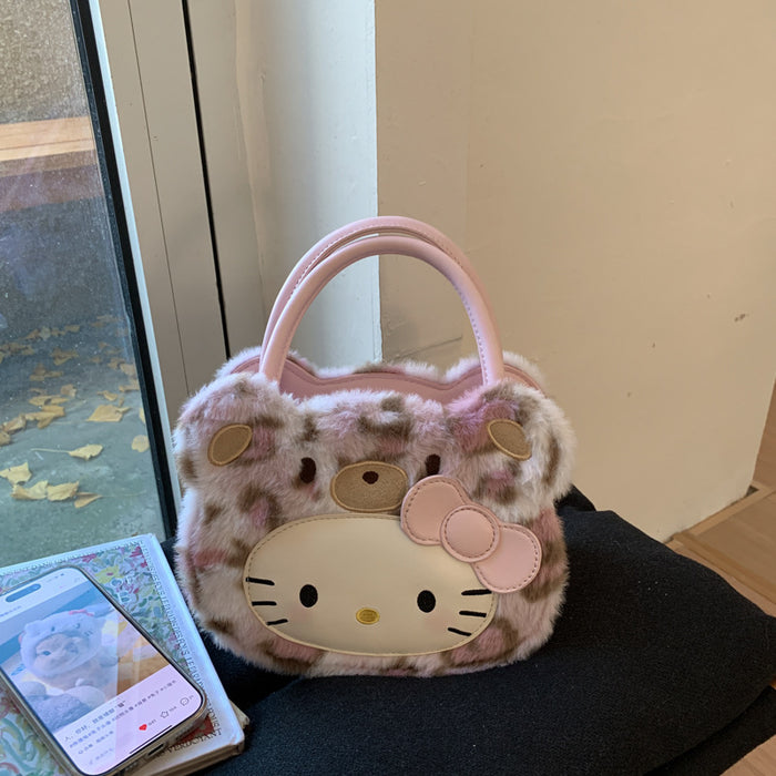 Wholesale Cute cartoon leopard print f crossbody shoulder bags