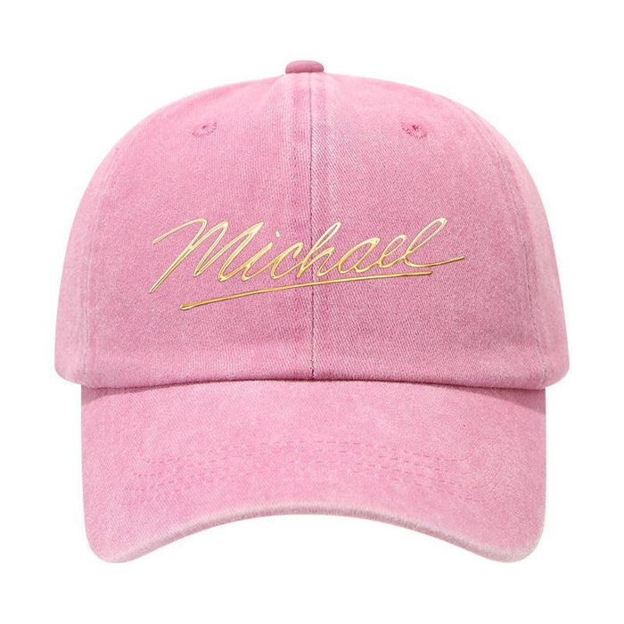 Wholesale Michael son Signature Vintage Washed Baseball Cap Embroidered Breathable Fashion Accessory
