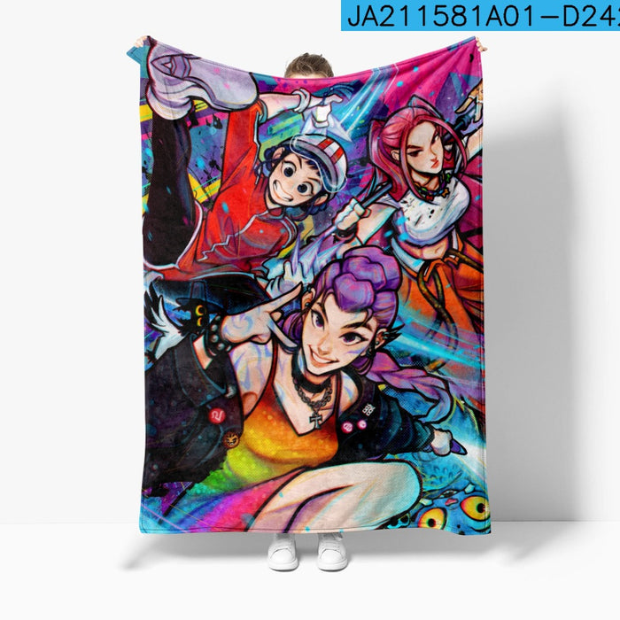 Wholesale Anime peripheral cute blanket nap blanket flannel print for warmth