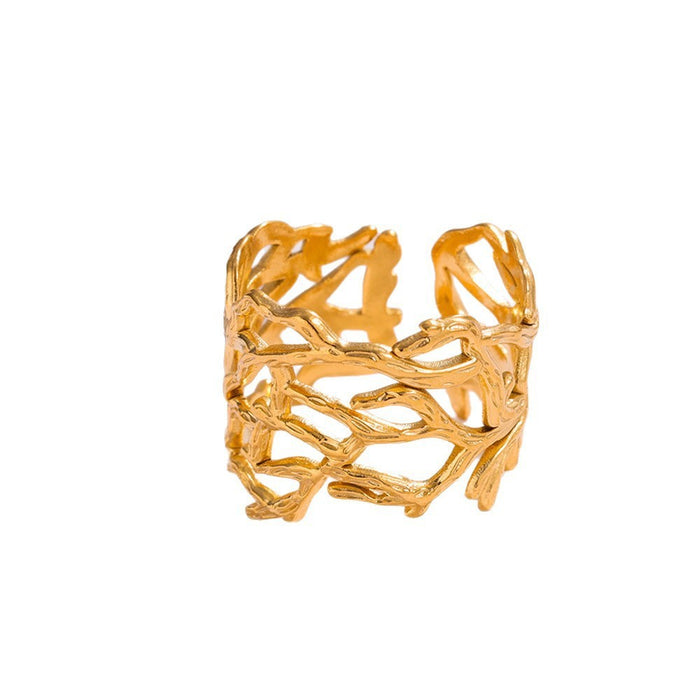 Wholesale Irregular ring/ hand jewelry design openwork ring