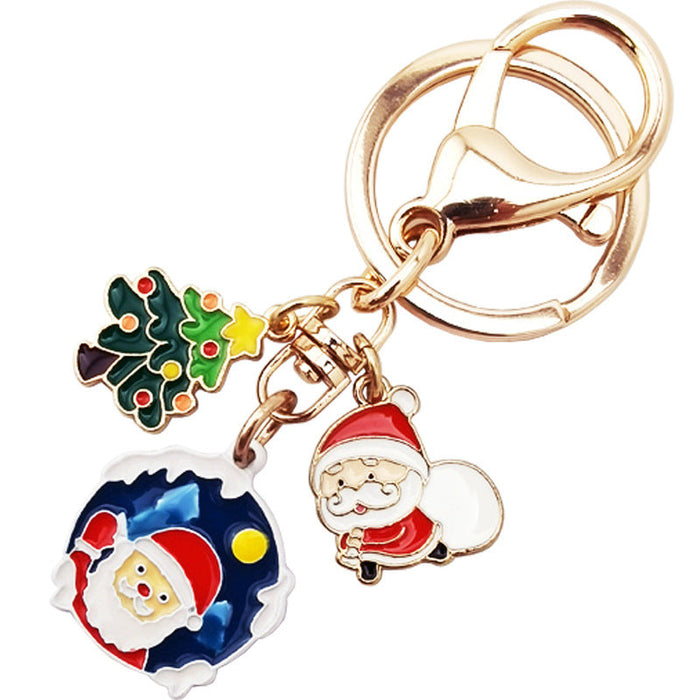 Wholesale Christmas Santa Claus Christmas Tree Keychain JDC-KC-QiChen002