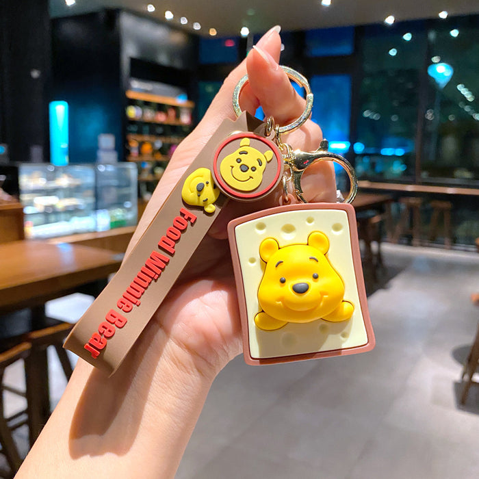 Wholesale  bag pendant car key chain doll machine push keychain