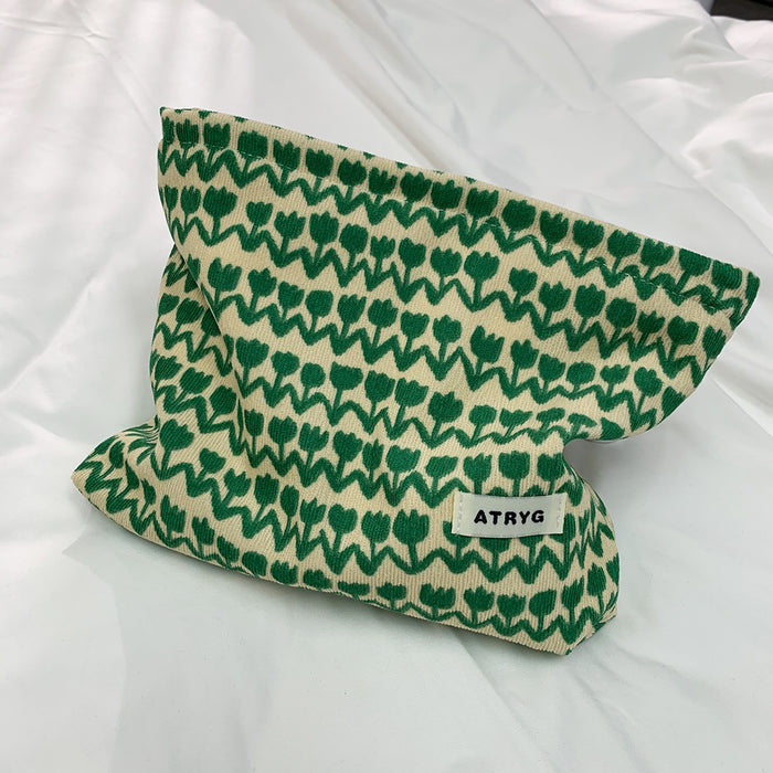 Wholesale Retro Corduroy Makeup Bag, Hand in Hand for Storage When Traveling