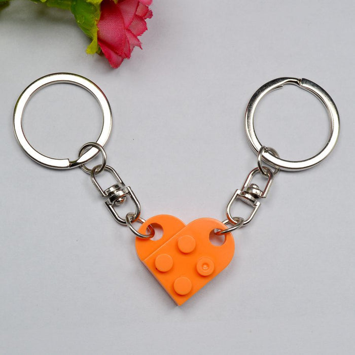 Wholesale Love Building Blocks Plastic Keychain JDC-KC-Maih001