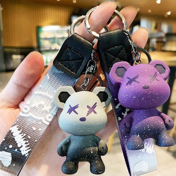 Wholesale Silicone Cartoon Bear Keychain JDC-KC-SengH003