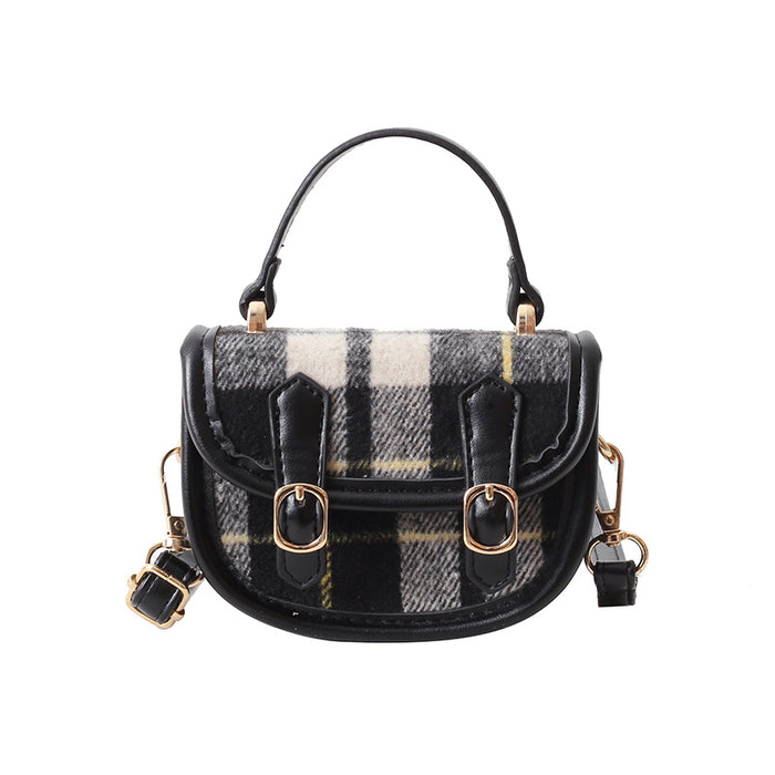 Wholesale Children's bag, new mini handbag, high-end women's checkered crossbody bag