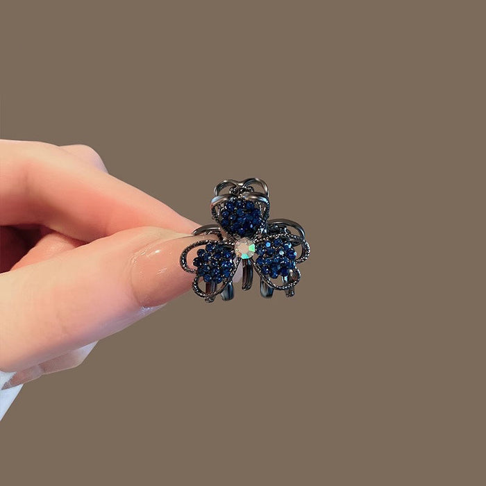 Wholesale Rhinestone Flower Grab Clip small size Hairpin Side Clip Temperament Hairpin