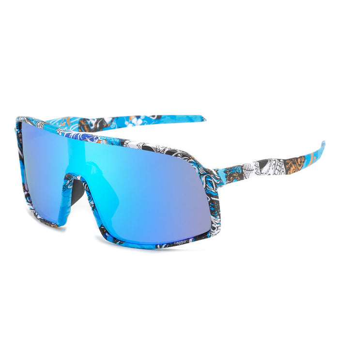 Wholesale Transparent color changing cycling glasses, fashionable polarized sunglasses, windproof outdoor sports sunglasses