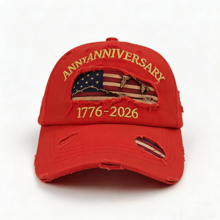 Wholesale Printed Embroidered Vintage Distressed Ripped Baseball Cap