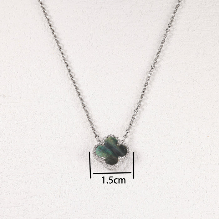 Wholesale Stainless Steel Gold-Plated Four-Leaf Clover Necklace