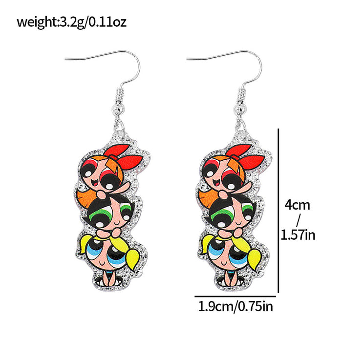 Wholesale Cute acrylic cartoon earrings