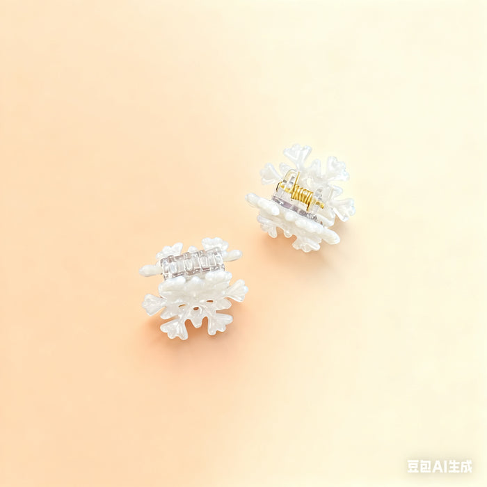 Wholesale Snowflake Shark Hair Clip Acrylic Winter Christmas Fashion Accessory For Women Trendy Gift