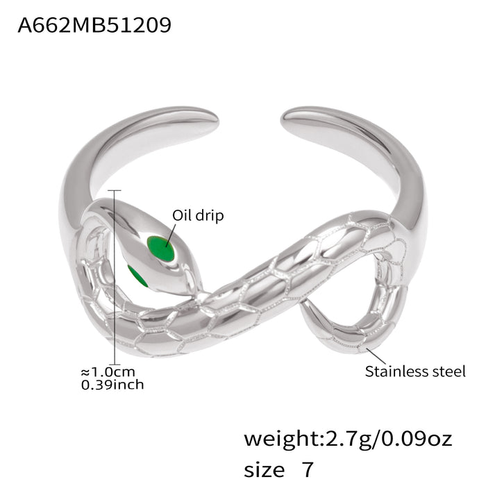 Wholesale Open Stainless Steel Ring with Fine Diamond Setting