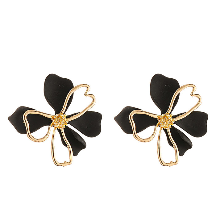 Wholesale Double-layer Flower Petal Earrings Fashion Commuter Earrings for Women
