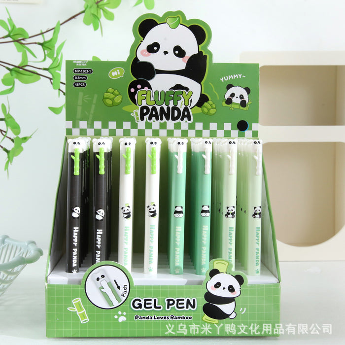 Wholesale Plastic Panda Cartoon Clickable Gel Pen for Students MOQ≥2