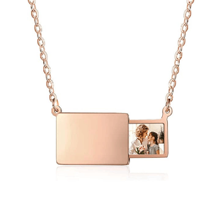 Wholesale Personalized creative pull-out photo envelope necklace jewelry