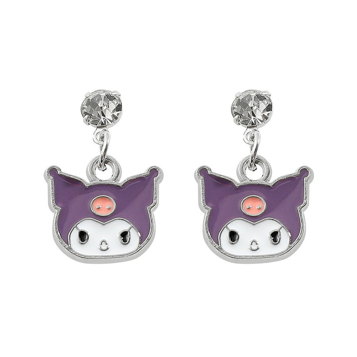 Wholesale Cartoon Cute Alloy Oil Drop Earrings JDC-ES-ShaoH009