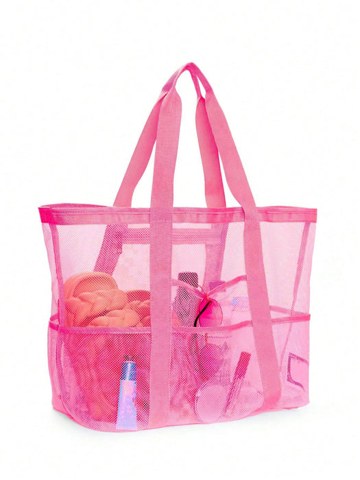 Wholesale Beach bag, large capacity toy mesh swimming bag, multifunctional travel handbag, single shoulder beach bag, swimsuit storage bag