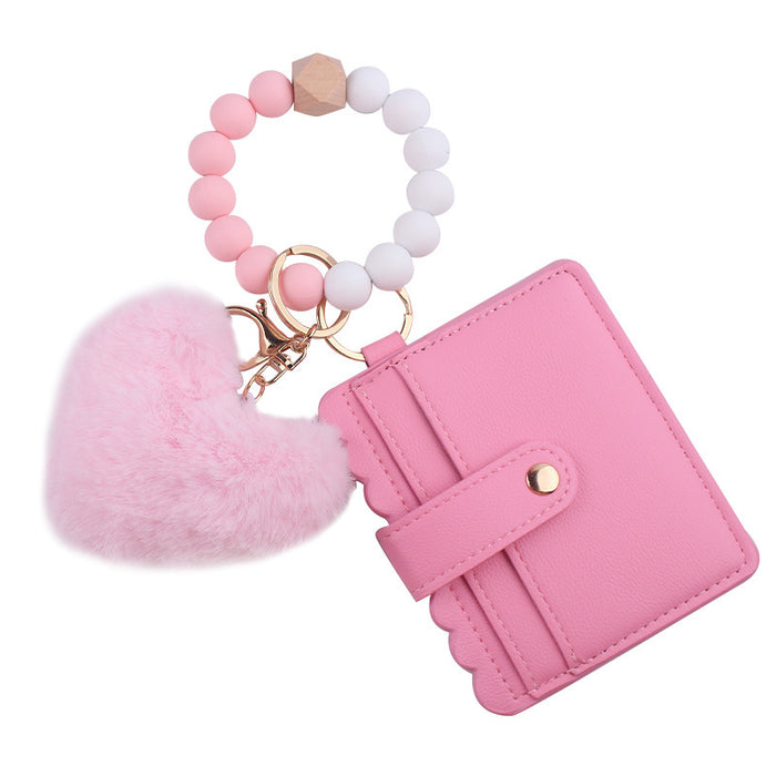 Wholesale  Cartoon Plush Love Card Bag Jewelry