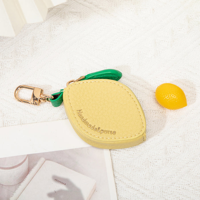 Wholesale Fruit Pendant Lemon Shaped Coin Purse Bag
