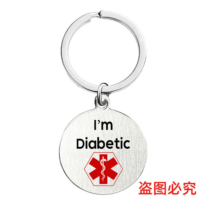 Wholesale Medical Symbol Snake Caduceus Creative Metal Keychains JDC-KC-GangGu055