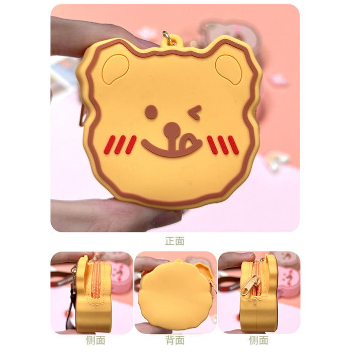 Wholesale  Cartoon Silicone Coin Purse  Bear Keychain School Bag Pendant