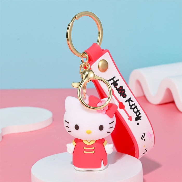 Wholesale Cartoon Doll Silicone Keychain JDC-KC-HongSheng009