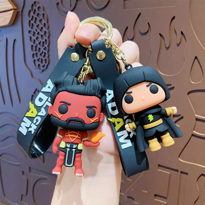 Wholesale 3pcs Cartoon Silicone Keychain Pendant Decorative Bag Charm